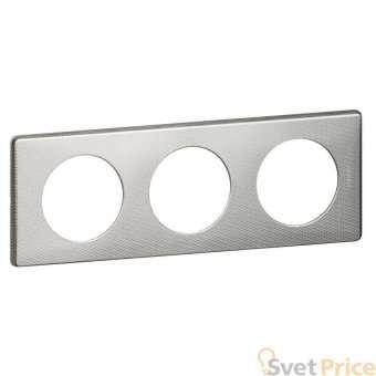 Рамка 3-постовая Legrand Celiane сильвер пунктум 068723