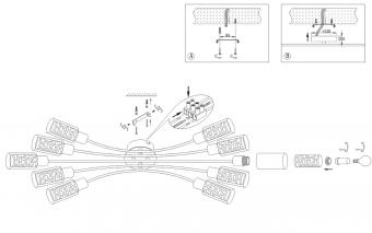 Потолочная люстра Odeon Light Hales 2613/10C