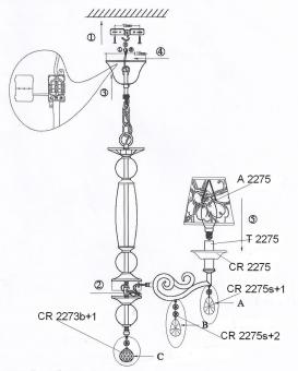 Подвесная люстра Odeon Light Lika 2275/5