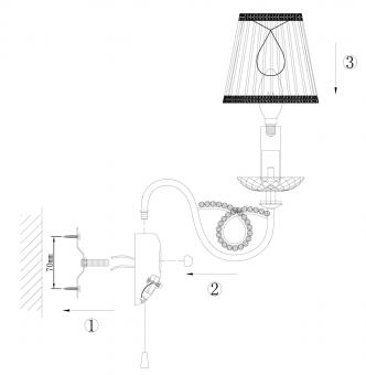 Бра Odeon Light Alta 2611/1W