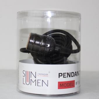 Ретро патрон с подвесом E27 Черный Sun Lumen 056-724