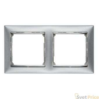 Рамка 2-постовая Legrand Valena алюминий матовый 770332