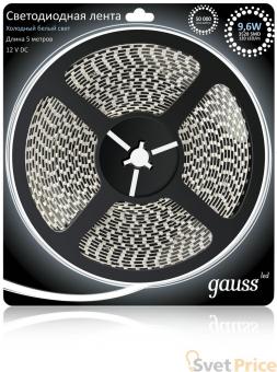 Светодиодная лента Gauss 5M холодный белый 10W 312000310