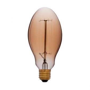 Лампа накаливания E27 40W груша золотая 052-407