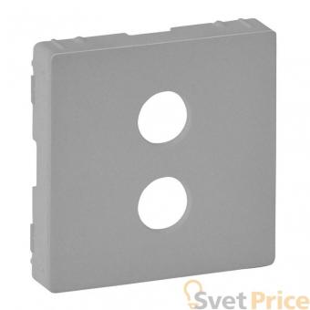 Лицевая панель Legrand Valena Life аудиорозетки банан алюминий 755282