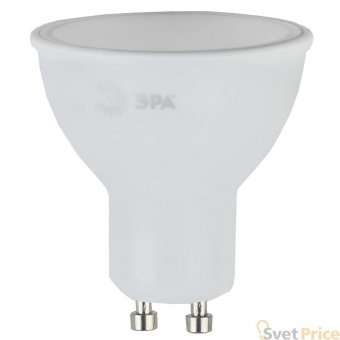 Лампа светодиодная ЭРА GU10 8W 4000K матовая LED MR16-8W-840-GU10