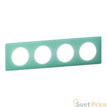 Рамка 4-постовая Legrand Celiane бирюзовый муар 066644