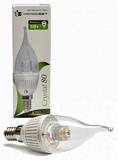 Лампа светодиодная E14 5W 4000K свеча на ветру прозрачная LC-CDTCL-5/E14/840 L156