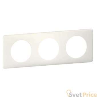 Рамка 3-постовая Legrand Celiane белая перкаль 066703