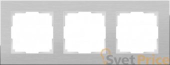 Рамка Aluminium на 3 поста алюминий WL11-Frame-03 4690389073649