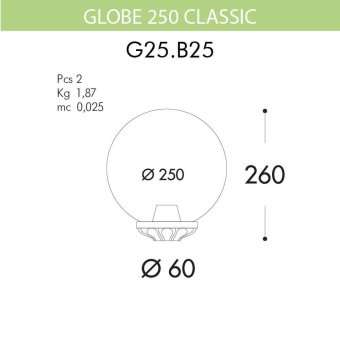 Уличный светильник Fumagalli Globe 250 Classic G25.B25.000.BXE27