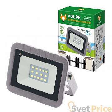 Прожектор светодиодный (UL-00003347) Volpe 10W 6500К ULF-Q592 10W/DW Sensor IP65 220-240B Silver