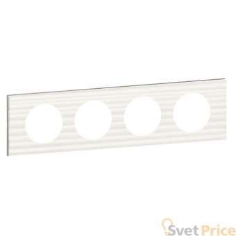 Рамка 4-постовая Legrand Celiane Corian белый рельеф 069014