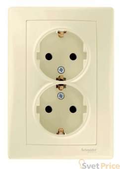 Розетка двойная Schneider Electric Sedna с/з без шторок 16A 250V SDN3000647