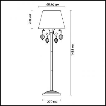 Торшер Odeon Light Adriana 3922/1F