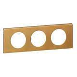 Рамка 3-постовая Legrand Celiane золото 069133