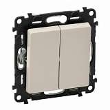 Переключатель двухклавишный Legrand Valena Life 10А 250В слоновая кость 752508