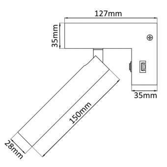 Настенный светильник Crystal Lux CLT 228W USB WH