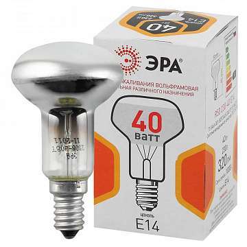 Лампа накаливания ЭРА E14 40W 2700K зеркальная R50 40-230-E14-CL