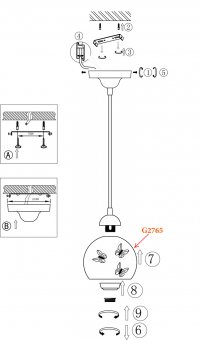 Подвесной светильник Odeon Light Meleta 2765/1