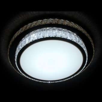 Потолочный светодиодный светильник Ambrella light Orbital Crystal F95 CH/CL 72W D600