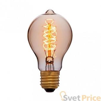 Лампа накаливания E27 40W груша золотая 051-880