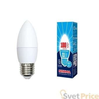 Лампа светодиодная (UL-00003814) E27 11W 4000K матовая LED-C37-11W/NW/E27/FR/NR