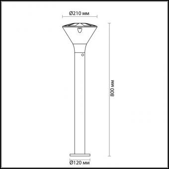 Уличный светильник Odeon Light Lenar 4046/1F