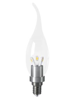 Лампа светодиодная E14 3W 2700K свеча на ветру прозрачная HA104201103