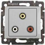 Розетка RCA Legrand Valena алюминий 770284