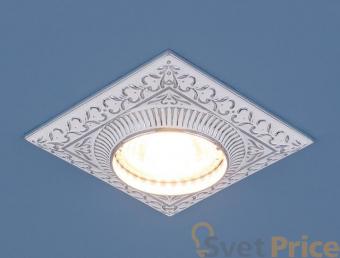 Встраиваемый светильник Elektrostandard 4104 MR16 WH/CH белый/хром 4690389045479