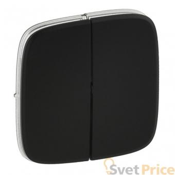 Лицевая панель Legrand Valena Allure выключателя двухклавишного антрацит 755028