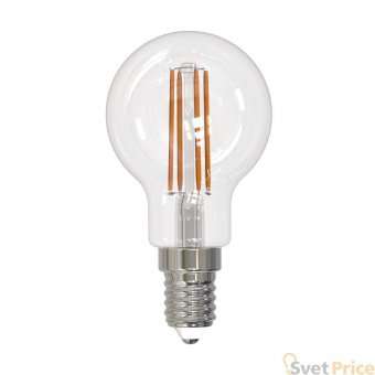 Лампа светодиодная филаментная (UL-00005177) Uniel E14 11W 4000K прозрачная LED-G45-11W/4000K/E14/CL PLS02WH