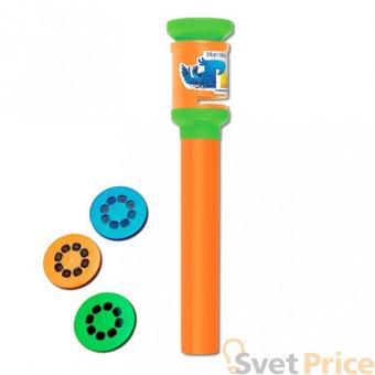 Детский светодиодный фонарь Uniel (09054) от батареек 187х35 R-PL702-B RIO1-53 ORANGE