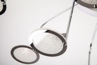 Потолочная люстра с пультом ДУ Eurosvet Spider 80109/12 хром/синий+фиолетовый