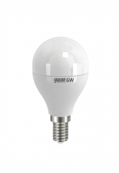 Лампа светодиодная E14 6W 4100K  шар матовый LD53126