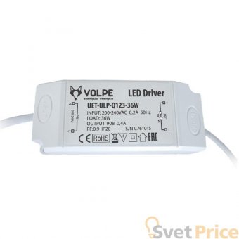 Блок питания (UL-00000439) Volpe UET-ULP-Q123-36W