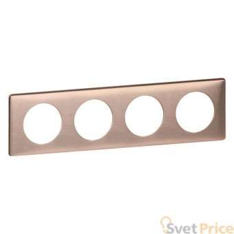 Рамка 4-постовая Legrand Celiane медь 068994