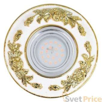 Встраиваемый светильник Fametto Arno DLS-A105 GU5.3 Chrome/White+Gold