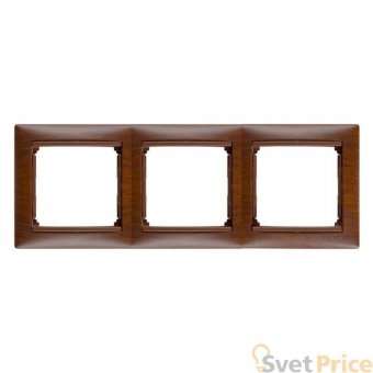 Рамка 3-постовая Legrand Valena тонированное дерево 770313