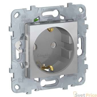 Розетка Schneider Electric Unica New с/з без шторок NU505630