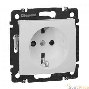 Розетка 2К+3 Legrand Valena 16A 250V с/з со шторками винтовой зажим белая 774421