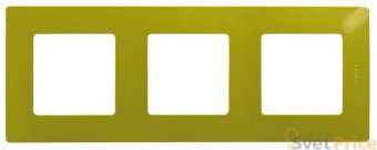 Рамка 3-постовая Legrand Etika зелёный папоротник 672543