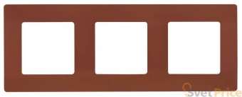 Рамка 3-постовая Legrand Etika какао 672573