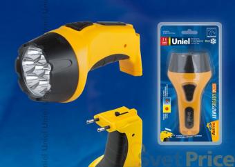 Фонарь светодиодный с зарядкой от сети Uniel (09050) аккумуляторный S-RB013-BA Yellow