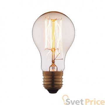 Лампа накаливания E27 60W груша прозрачная 1004-T