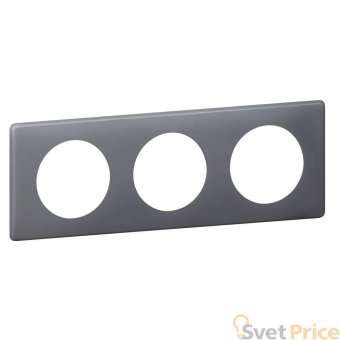 Рамка 3-постовая Legrand Celiane фиолетовая перкаль 066733