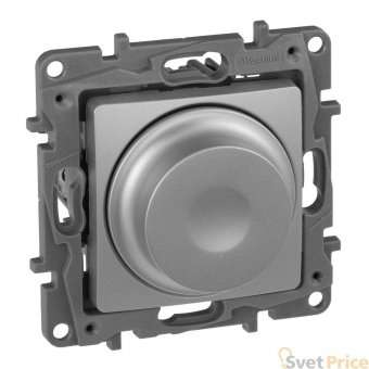 Диммер поворотный Legrand Etika без нейтрали 300W алюминий 672419