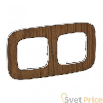 Рамка 2-постовая Legrand Valena Allure Орех 754462
