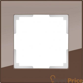 Рамка Favorit на 1 пост мокко WL01-Frame-01 4690389063749